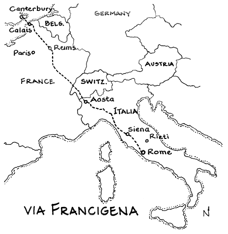 Via Francigena Map
